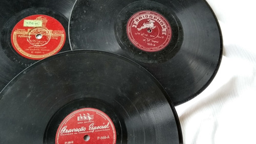 Música Árabe Lote Com 3 Discos 78 Rpm Grátis Cx P Transporte (Usado)