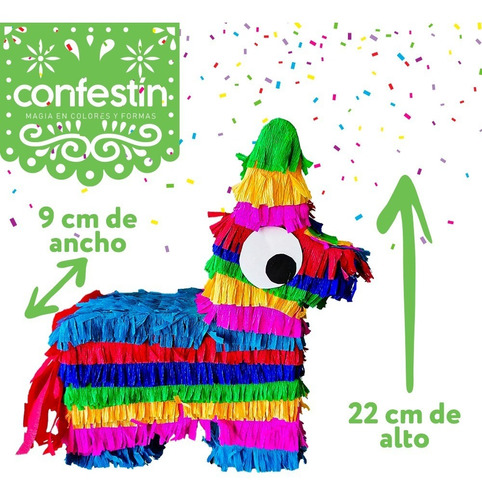 Kit 3 Piñatas Mini - Burrito - Decoración Mexicana