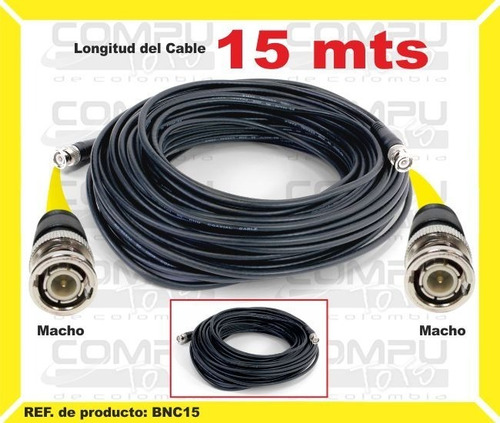 Cable Bnc Macho-macho 15 Mts Ref: Bnc15 Computoys Sas