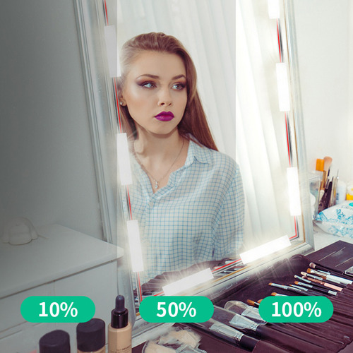 Espejo Led Para Maquillaje, 14 Unidades, Con Control Regulab