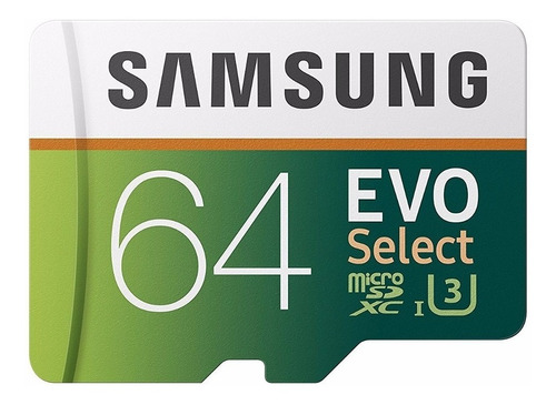 Memoria Microsd Samsung Evo Select 64gb Clase 10 100mb/s U3