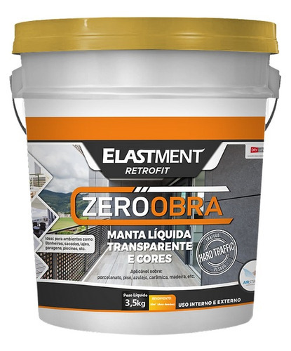 Verniz Pu Manta Líquida Zero Obra Elastment 3,5k Branco Fosc Cor Branco Fosco