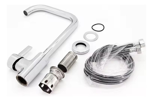 Torneira Gourmet Monocomando Cozinha Quente Frio Bancada Inox Cromada FC-36C