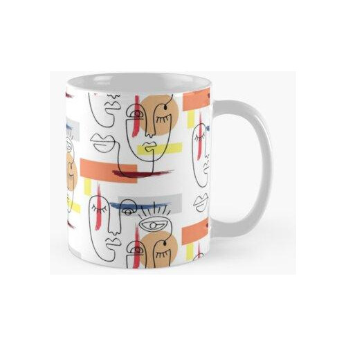 Taza Dibujo Lineal Abstracto Calidad Premium