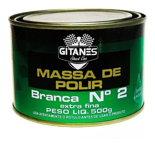 Massa De Polir Nº2 Gitanes 500g Automotiva Polimento