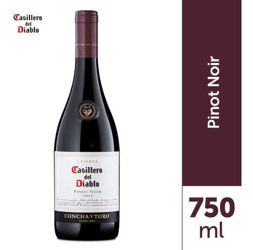 Vinho tinto chileno Pinot Noir 750ml Casillero del Diablo