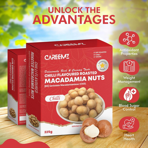 Careemz Nueces De Macadamia Tostadas Con Sabor A Chile, El M