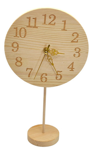 Reloj De Mesa De Madera, Silencioso, Estable, Fácil De