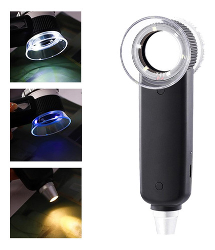 Lupa 30x Con Luces Iluminadas, Lupa Iluminada, Recargable