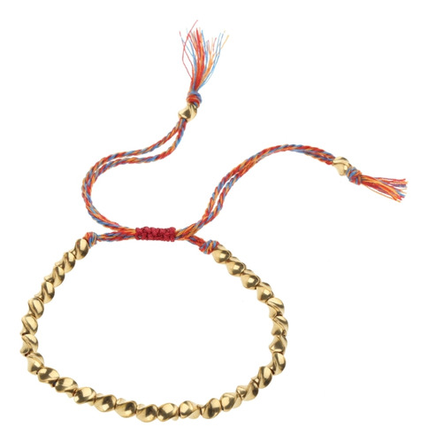 Pulsera De Cuentas De Cobre Tibetana Hecha A Mano Con Hilo D