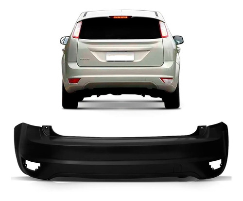 Parachoque Traseiro Focus Hatch 2008 09 10 11 12 2013 Preto