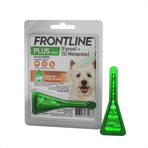 Frontline Plus Pipeta Antiparasitário Para Cães Até 10kg 