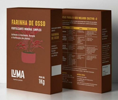 Fertilizante Farinha De Osso 1kg Para Plantas Frutíferas 