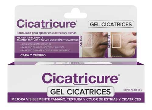 Cicatricure Gel 60gr Grande Original Estrias Acne Cirugias