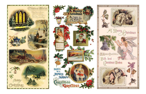 Collage 12 unidad Diseño Hoja A4 8 X11  Navidad Papa Noel D?