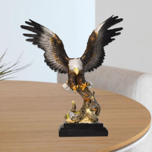 Majestuosa Escultura De Resina De Volando38.5x15.5x42cm