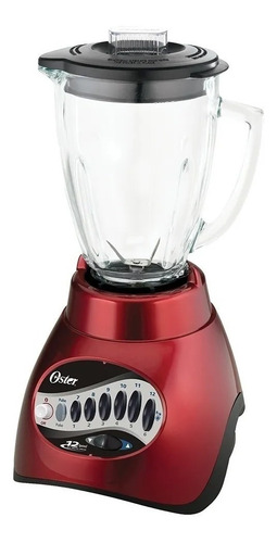 Licuadora portátil Oster Versatile 6844 1.5 L roja con vaso de vidrio 120V