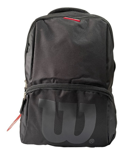 Morral Escolar Mochila Universitaria Wilson D Bolso Unisex Color Negro Diseño de la tela Elemental