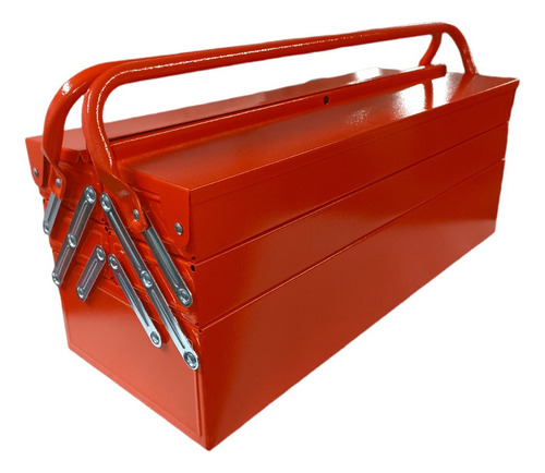 Caja Metálica Plegable Grande Para Herramientas Usa Tools Color Rojo