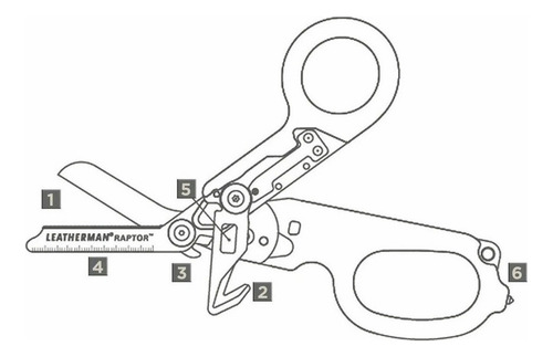 Portátil Multifuncional Tijeras Raptor Leatherman Sastre,a