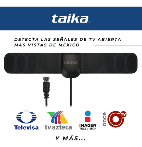 Antena Tv Universal Taika Digital Para Interiores Full Hd Negro