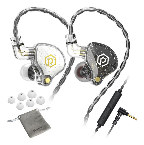 Audífonos Intraurales Popcorn Bass X8 Pro Con Micrófono Color Blanco
