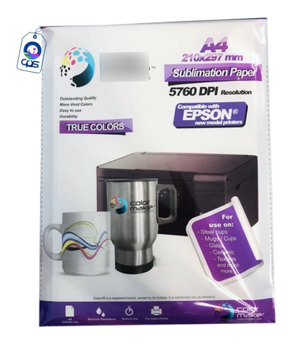 Papel Para Sublimar Estandar 90g A4 Color Make 100 Hojas