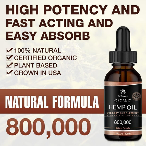 Cbd Aceite 800 100% Natural Organic Vegan Non-gmo, Grown In