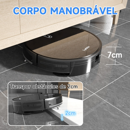 Robô Aspirador de Pó Lydsto G1 cor preto limpeza automática 4000pa Compatível Com Mi home Bivolt 127/220v