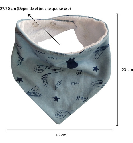 Babero Bandana De Doble Algodón - 3 Unidades A Elección