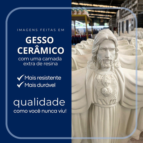 Imagem Exú 7 Facadas 20 Cm Gesso Umbanda Candomblé