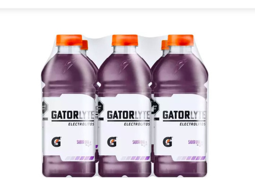 06 Pack Gatorlyte Uva Electrolitos Bebida Hidratante 591ml