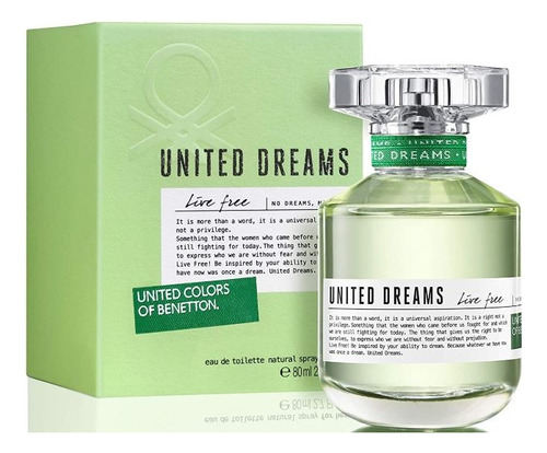 Perfume Benetton United Dreams Live Free 80ml Edt Dama