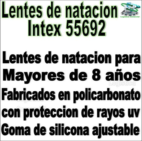 Lentes De Natacion Buceo Intex + Estuche 55692 Proteccion Uv