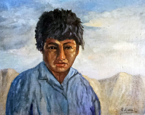 Personaje Norteño, Oleo De Oreste Rosasco. (Usado)