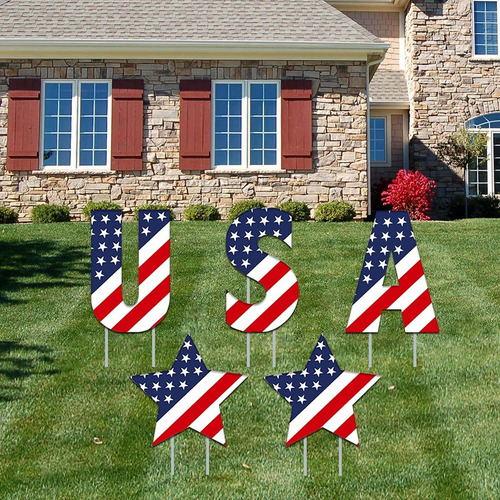 Memorial Day Yard Sign Outdoor Decorations,4th Of July Patri