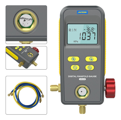 Manómetro Digital Para Colectores De Refrigeración Autool