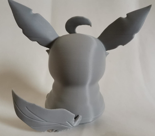 Pokemon Pikachu Poncho Leafeon Impressão 3d Abs Para Pintar