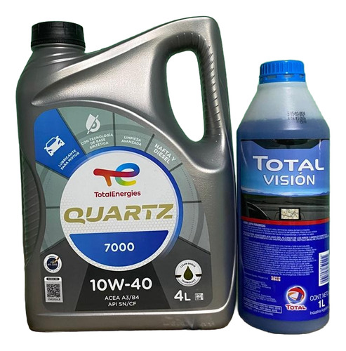 Quartz 7000 10w-40 Api:sm Acea:a3 X 4l + Total Vision