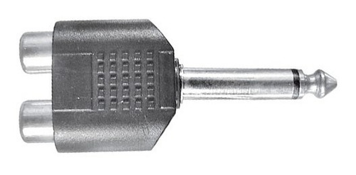 2 Pzas Adaptador Conector Audio 2 Jack Rca Plug Mono 6.3mm