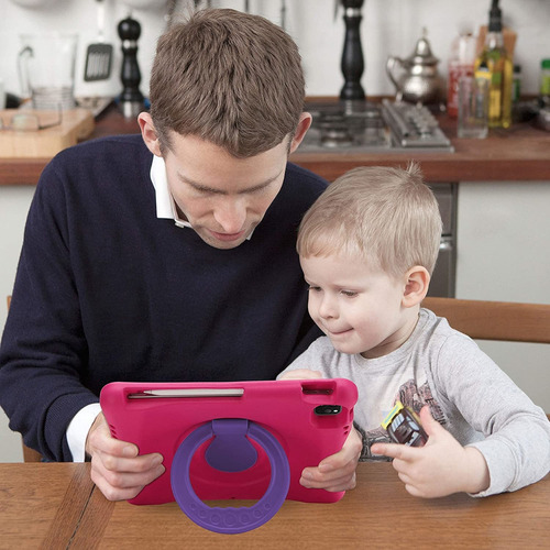 Funda Para iPad Air 4 Resistente Delgada Rosa Giratoria