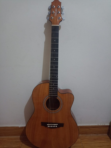 Guitarra Acústica Con Funda, Plumillas Y Capotraste.