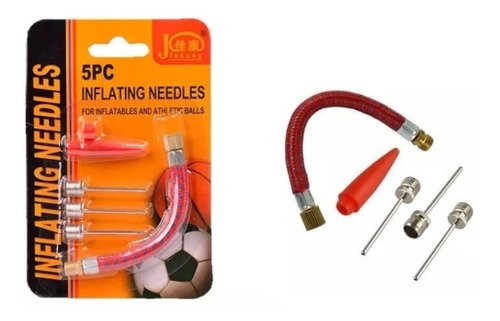 Picos Para Inflar Pelotas Con Accesorios X 5 Piezas Inflador