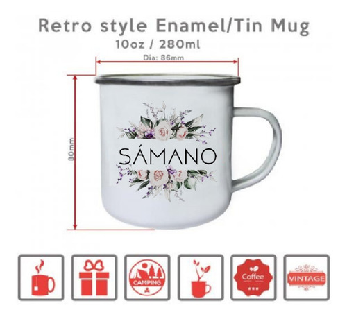 Imagen 3 de 3 de Jarro Esmaltado Personalizado Samano.uy