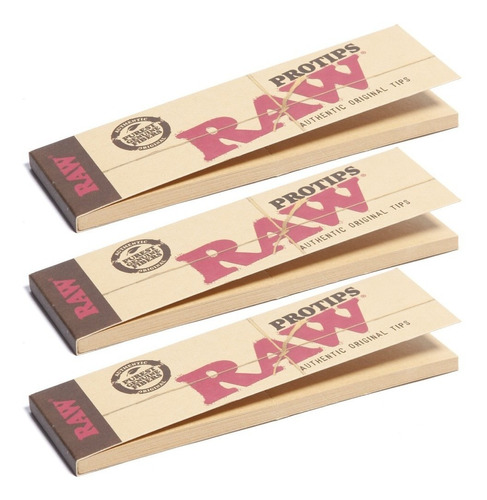 Kit 3 Piteiras De Papel Raw Protips Gigante 63 Folhas