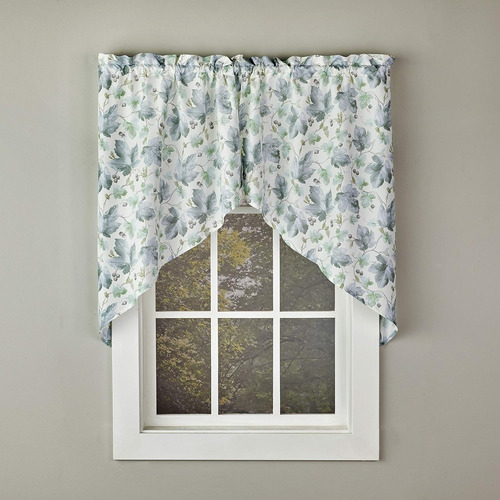 Cenefa Azul Con Botín De Hojas De Cosecha 57x36