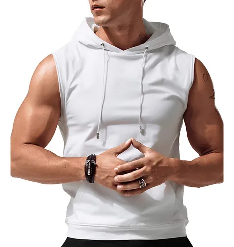 Sudaderas Con Capucha De Gimnasio Sin Mangas Para Hombre, Ca