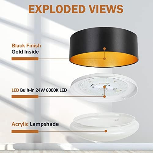 Depuley Techo De Montaje Empotrado 15 Lámpara De Techo Led M