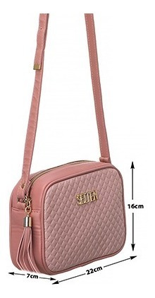 Imagem 4 de 7 de Kit 2 Bolsas De Ombro Redonda E Quadrada Pequena Lançamento