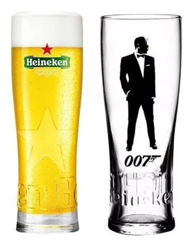 Kit Tulipas Copos Heineken 500 Ml Edição Limitada 007 Cor Transparente